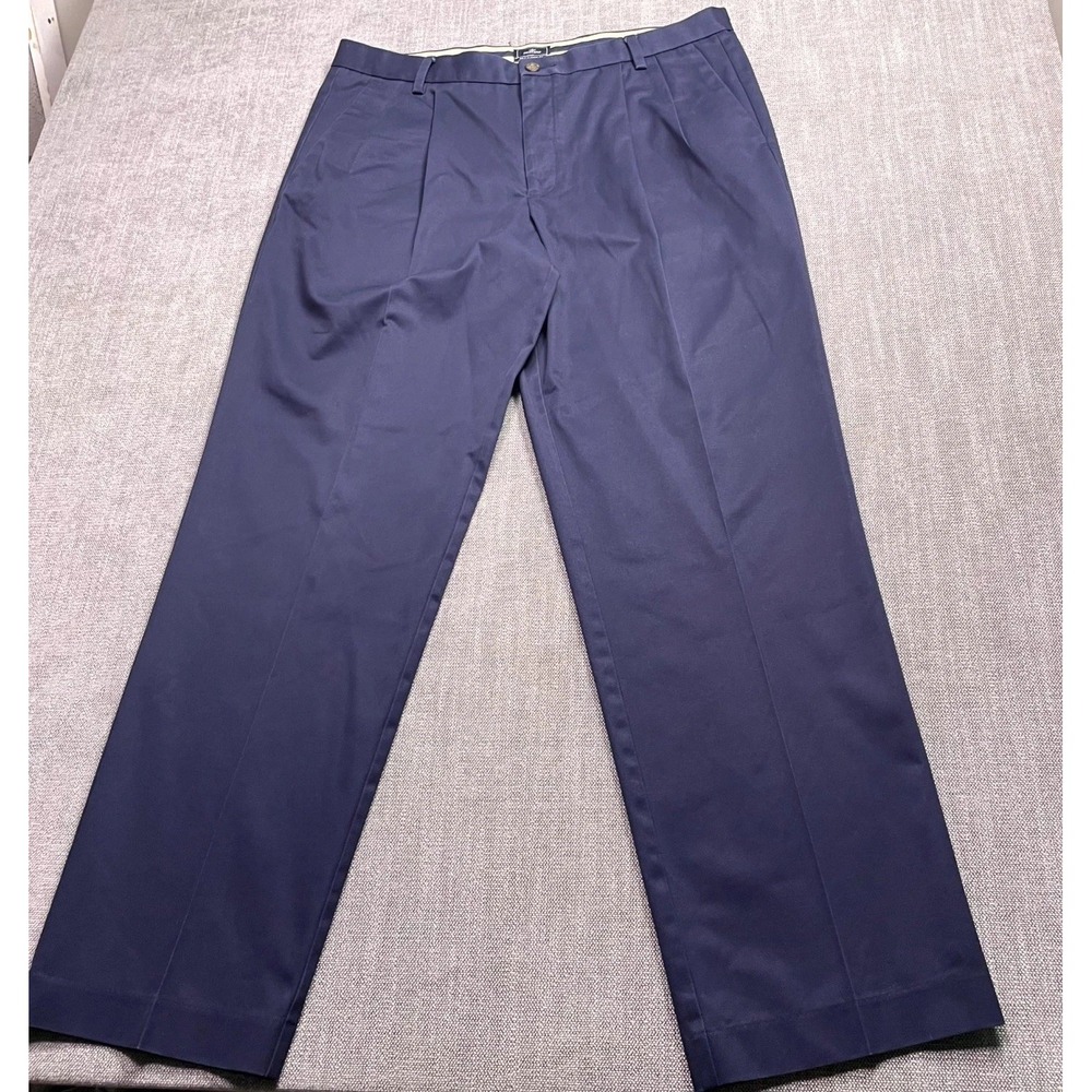 Dockers D3 Classic Fit Pants Mens 38x34 Navy Blue Cotton Straight Leg Chino